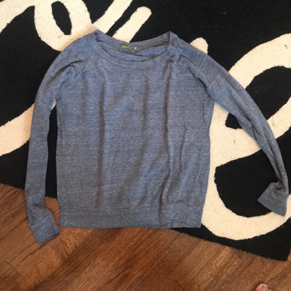 Plain blue long sleeve T-shirt